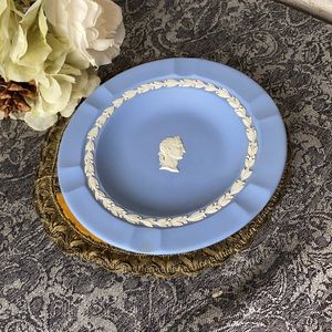 Wedgwood Pale Blue Jasperware Decorative Plate with White Relief